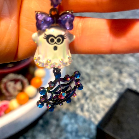 Betsey Johnson ghost and spiderweb Halloween earrings or for every day wear. - Picture 3 of 5